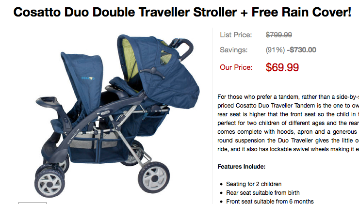 cosatto duo traveller double buggy