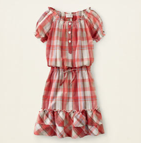 Children's Red Plaid Dress