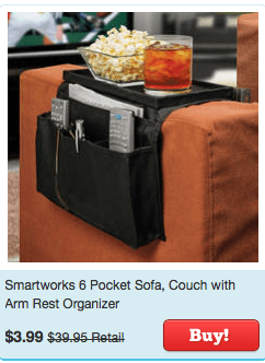 couch arm rest organizer