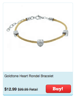 goldstone heart rondel bracelet