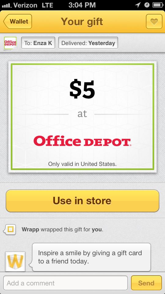 Office Depot FREE 5 Gift Card I scored FREE Windex and Candy! Enza's Bargains