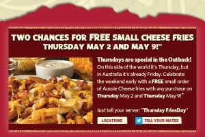 outback free fries