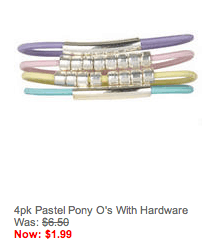 4 pk pastel pony os with hardware