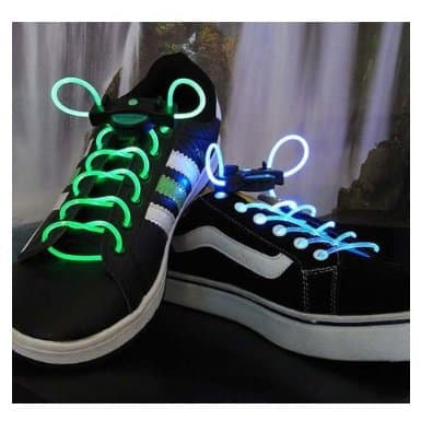 LED shoelaces in sho