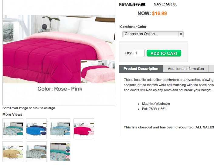 reversible comforters