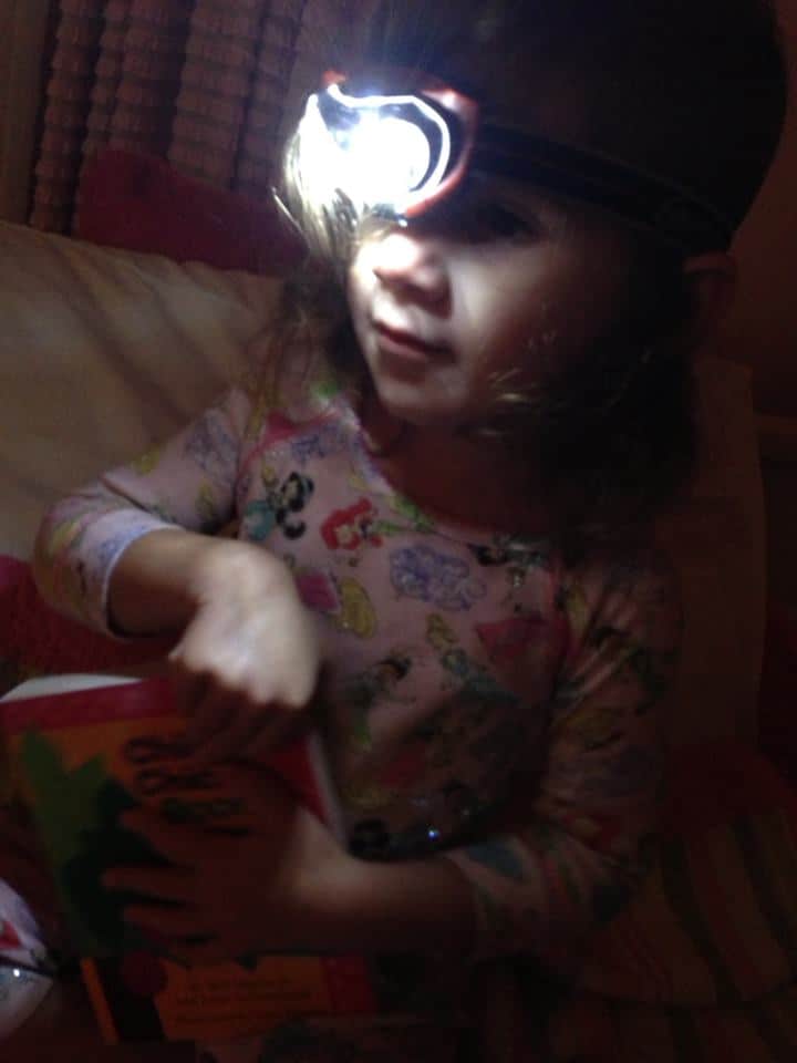 Before I had time to adjust the size for my daughter, she was ready to read! She has played with this lamp ever since. :)