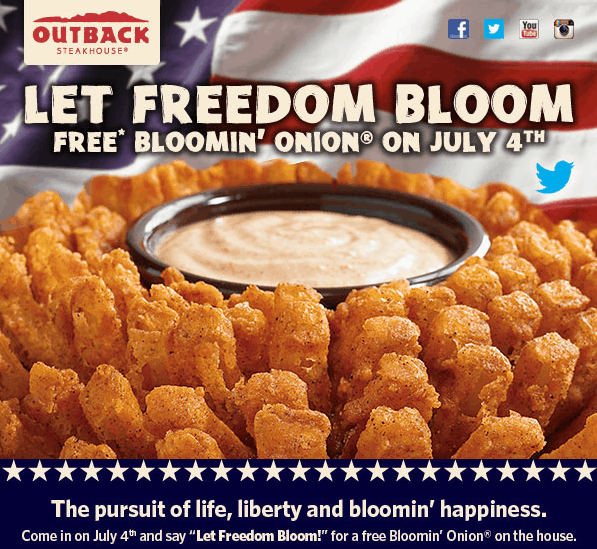 free bloomin onion