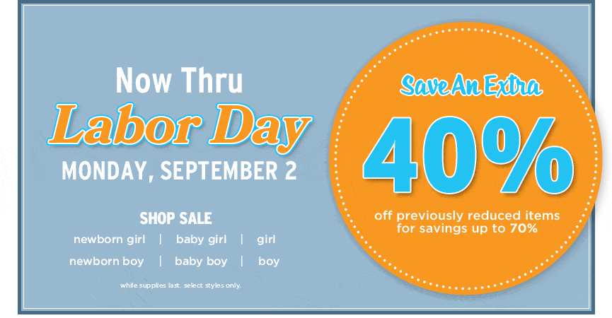 gymboree labor day sale