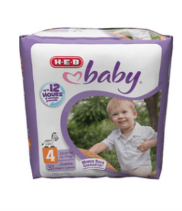 h-e-b baby diapers