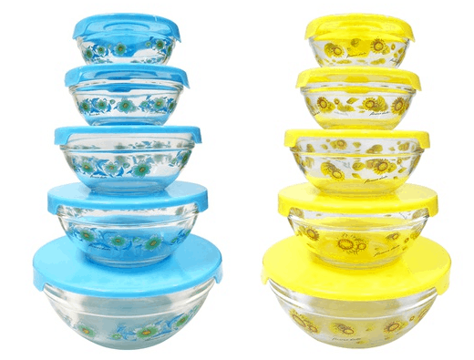 glass bowls with lids