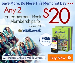 Score 2 Entertainment Books for ONLY $20 Shipped!