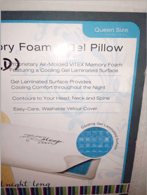 Nature's Sleep Vitex Gel Memory Foam Pillow: Review, Giveaway, and 50% Off Coupon Code!