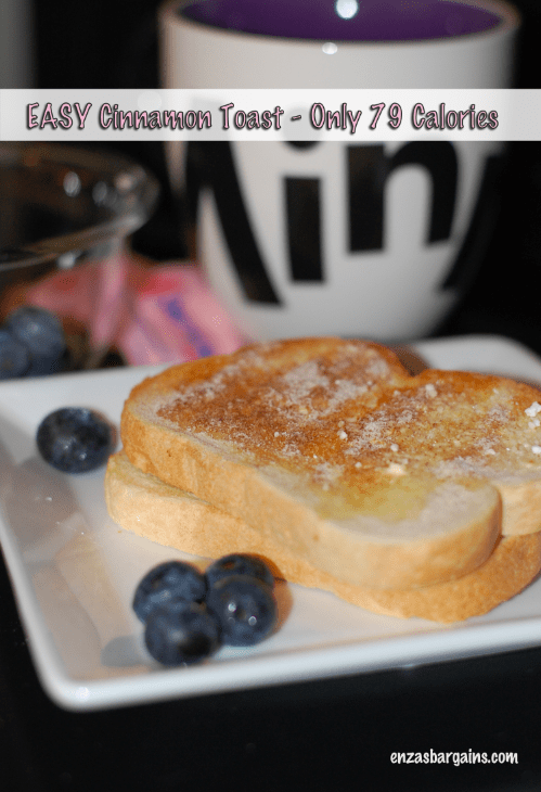 Here is a REALLY easy way to crate Cinnamon Toast and use Sweet'N Low to lower calories! Check out the pictures!