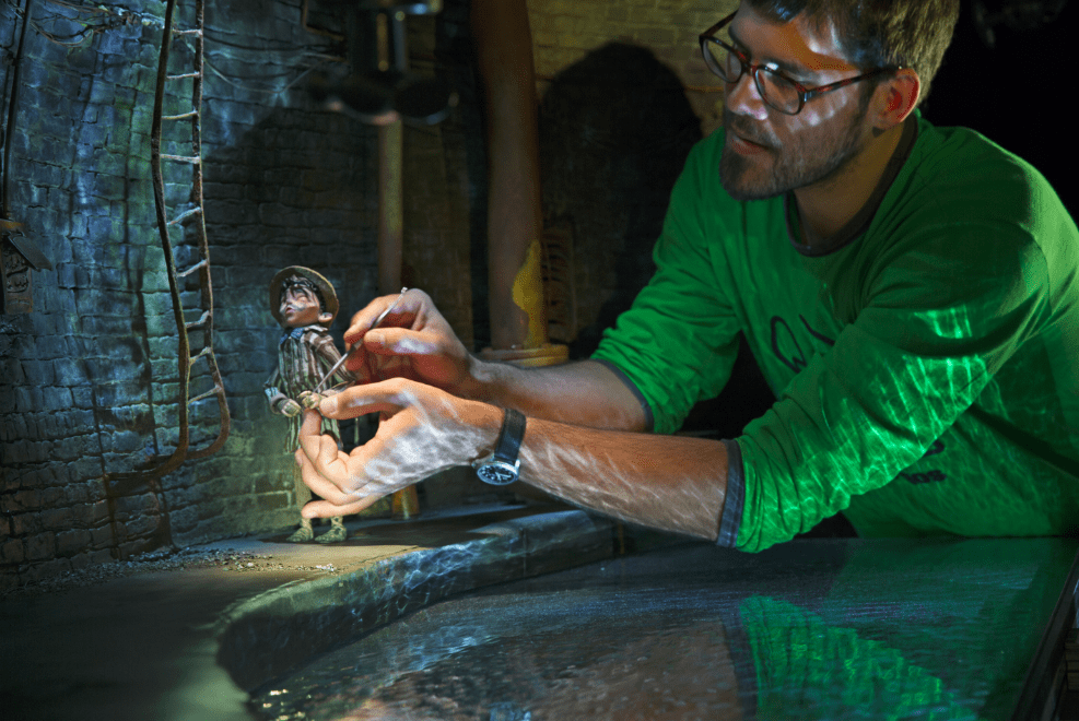 Matias Liebrecht works on Eggs during production of LAIKA and Focus Features' family event movie THE BOXTROLLS, opening nationwide September 26th. Credit: Jason Ptaszek / LAIKA, Inc.