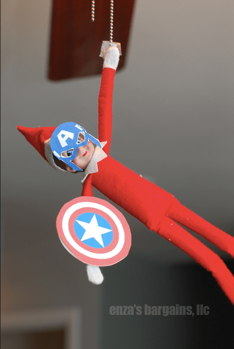 Elf on the Shelf Captain America Mask: FREE Mask