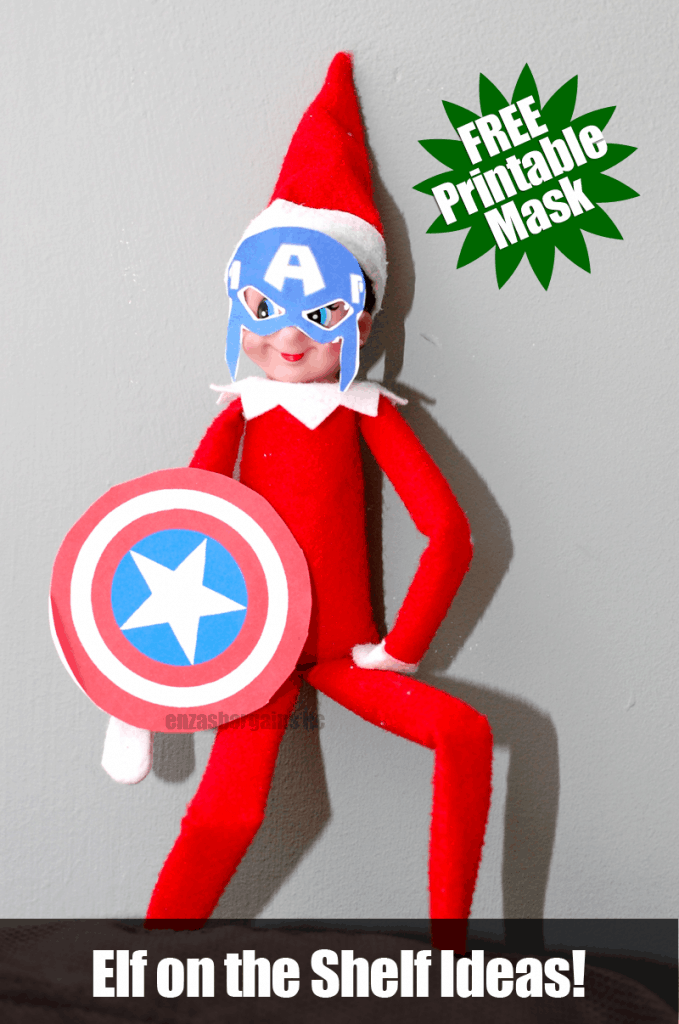 Elf on the Shelf Captain America Mask