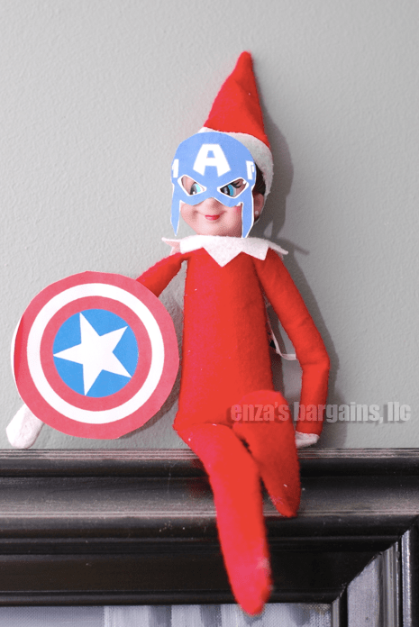 Elf on the Shelf Captain America Mask