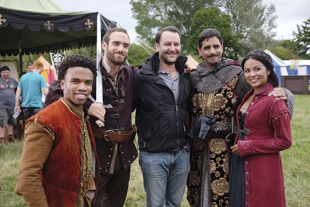 KAREN DAVID, JOSHUA SASSE, DAN FOGELMAN (EXECUTIVE PRODUCER), LUKE YOUNGBLOOD, JOHN STAMOS, KAREN DAVID Photo Credit: (ABC/Nick Ray)