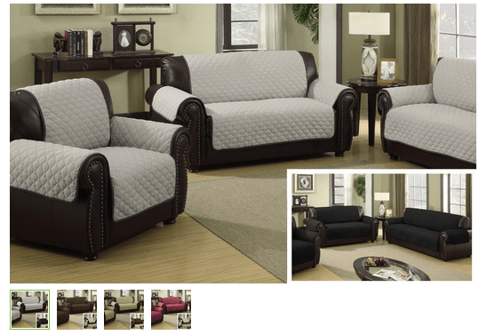 Groupon Waterproof Quilted Reversible Furniture Slipcover