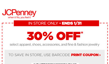 JCPenney Coupon - RARE 30% Savings - Grab it now!