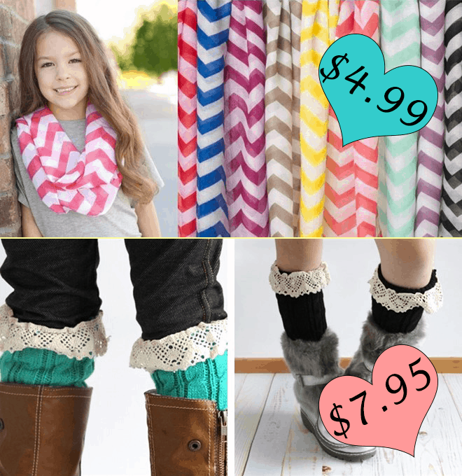 Jane.com Deal Chevron Scarf and Boot accessory