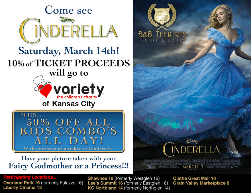 Cinderella B&B Theater Promotions in Kansas City!