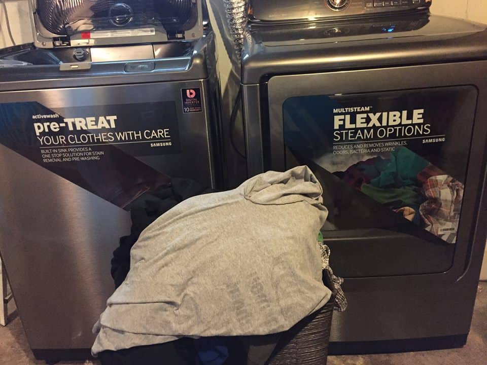 Samsung ActiveWash Washer Review: The full load...that was ONLY one load! It all fit!!