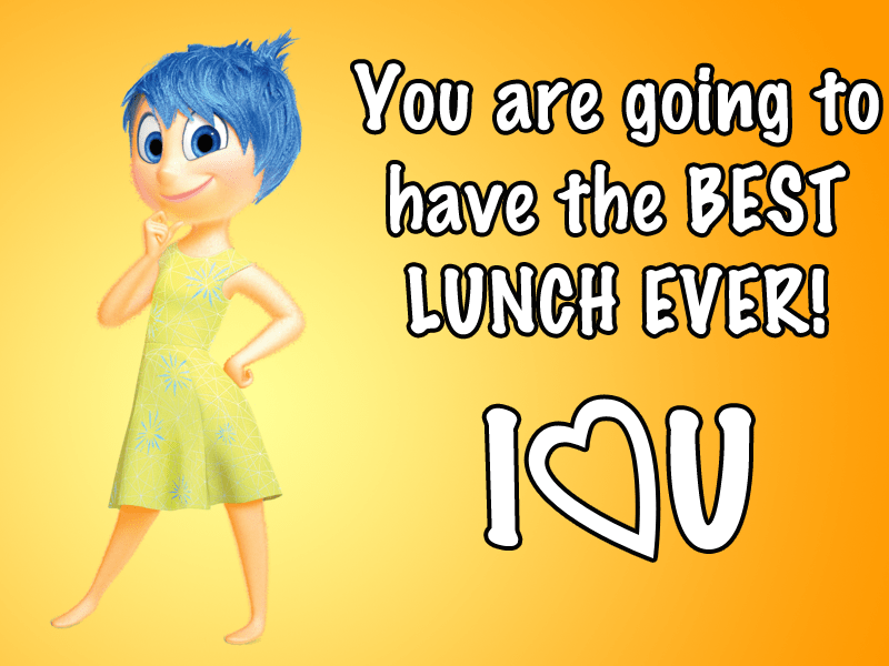 FREE Disney Pixar's Inside Out Lunch Notes