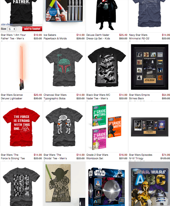 Star Wars on Zulily