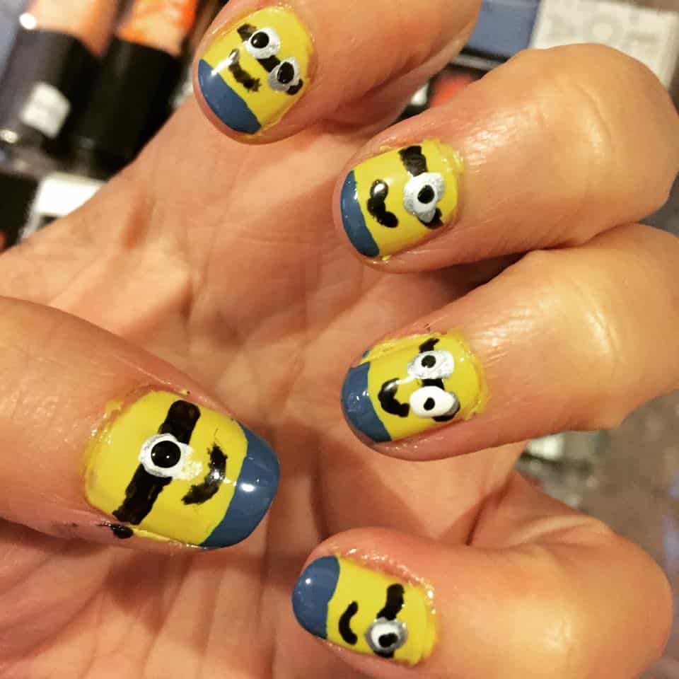 Minion Nails - I am a total amateur! They were pretty EASY!