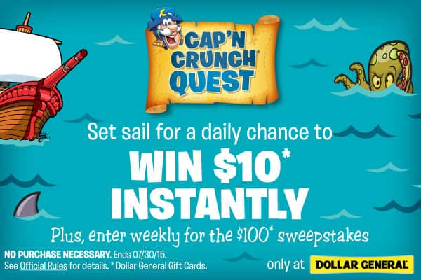 Cap'N Crunch Quest Instant Win Game - Did you WIN?!