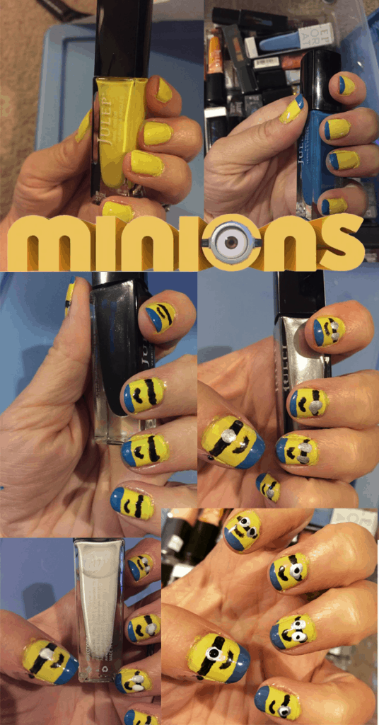 Minion Nails - I am a total amateur! They were pretty EASY!