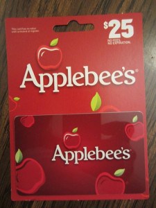 $25 Applebee’s Gift Card