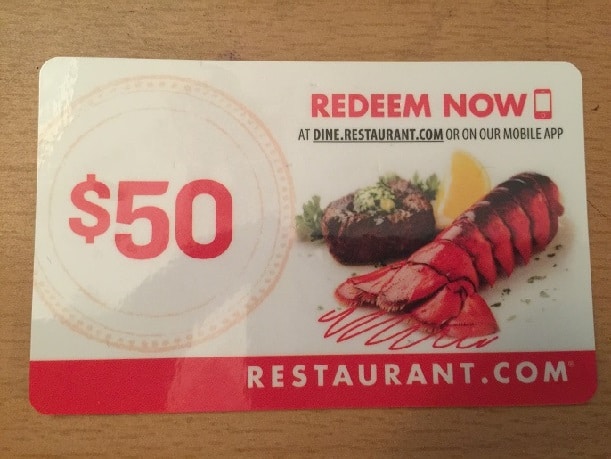 $50 Restaurant.com Gift Card!