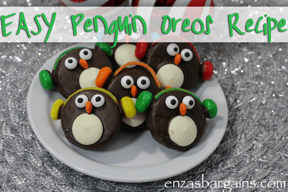 Adorable Penguin Oreo Cookies with Ear Muffs Recipe! Kids will love these popular cookies! Find out the yummy ingredients!