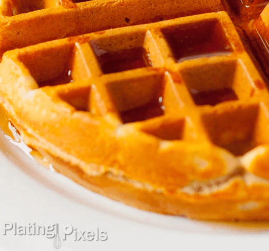 Maple and Peanut Butter Oatmeal Waffles