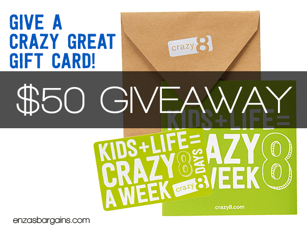 Christmas Gifts Under $25 – Crazy 8 $50 Gift Card Giveaway!