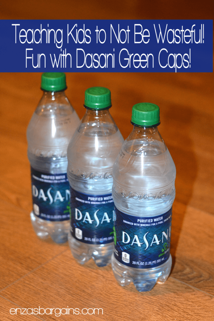 Teaching Kids to Not Be Wasteful - Fun with Dasani Green Caps!