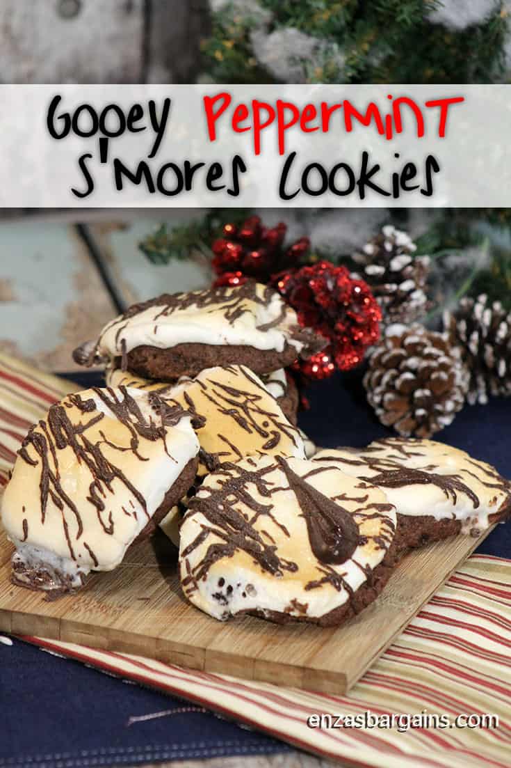 Gooey Peppermint S'mores Cookies - Holiday Cookies You Will LOVE!