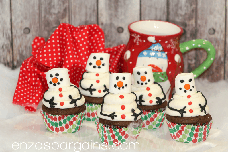 Snowman Cupcake Recipe - Winter Wonderland for your BELLY!