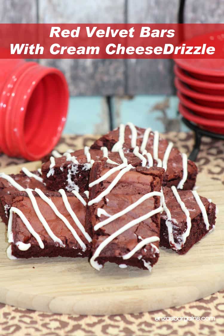 Red Velvet Bar with Cream Cheese Drizzle