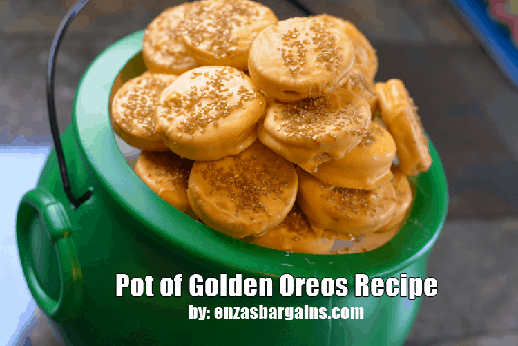 Pot of Golden Oreos Recipe - Gold Oreos for St. Patrick's Day and Rainbow Party FAVES!