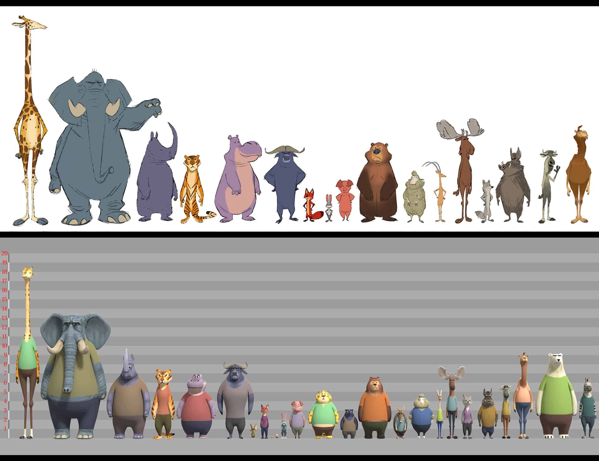 About Zootopia with Directors Byron Howard & Rich Moore and Producer Clark Spencer ZOOTOPIA – Character CG Model Lineup. ©2015 Disney. All Rights Reserved.