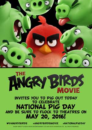 Angry Birds Movie Coloring Pages - National Pig Day