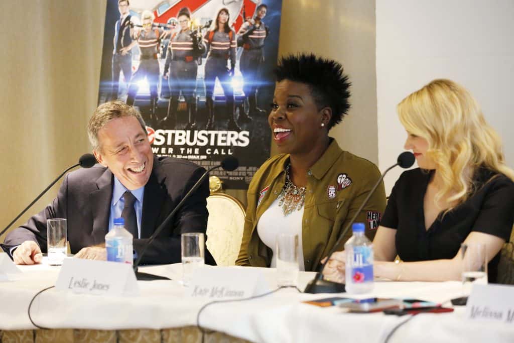 Los Angeles, Ca-- July 8,2016: Bloggers attend a Press Conference at the Press Junket for Columbia Pictures' GHOSTBUSTERS at the Four Seasons Hotel.