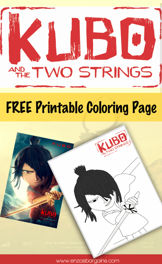 Free Kubo Coloring Sheet from Kubo and the Two Strings