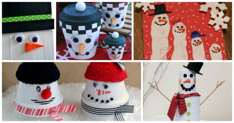 17 Sweet Snowman Crafts Round Up - Enza's Bargains