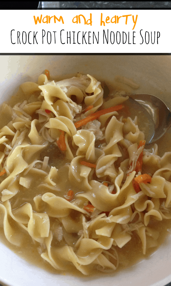 Chicken Noodle Soup Crock Pot Recipe with Sanderson Farms Chicken