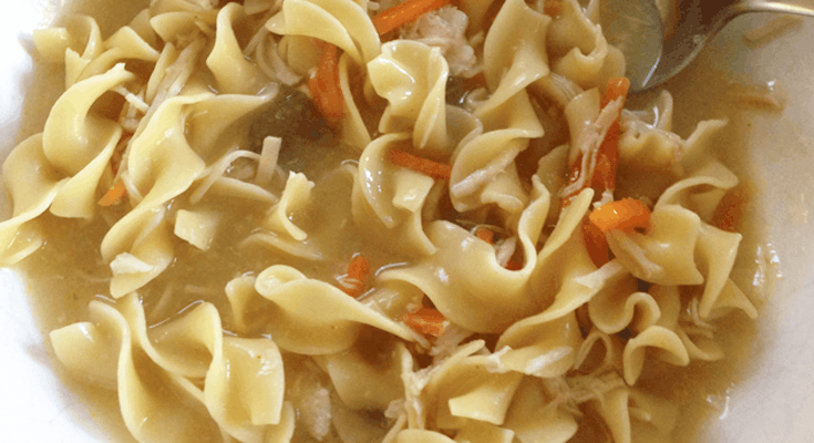 Chicken Noodle Soup Crock Pot Recipe with Sanderson Farms Chicken