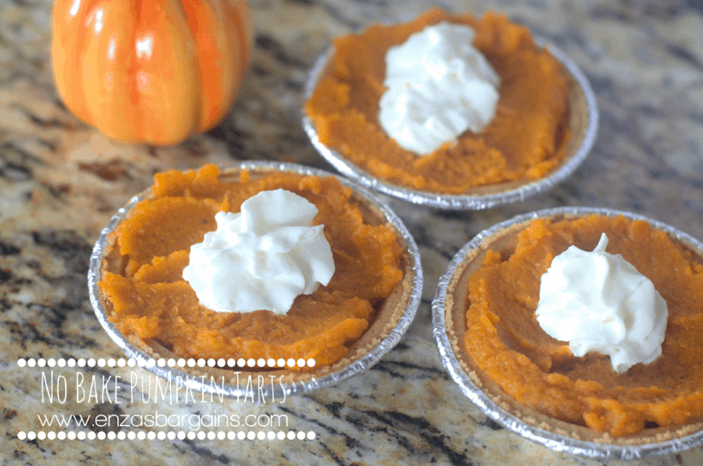 No Bake Pumpkin Pie Tarts